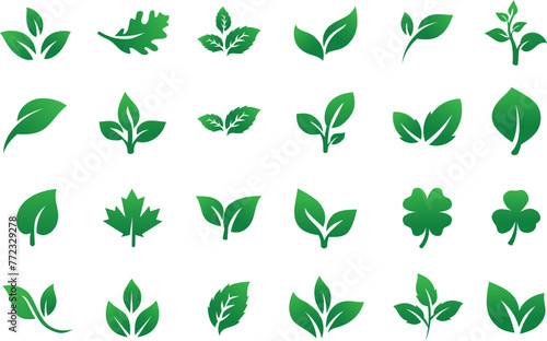 Green leaf ecology nature element vector icon. World Day. Environment day. EPS 10 © The Little Foot