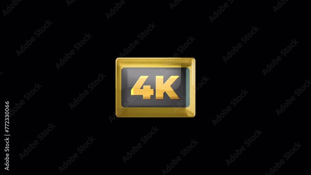 4K Logo Icon with a Glossy Effect on a Transparent Background. 4K Logo Icon with a Glossy Effect on a Transparent Background.
