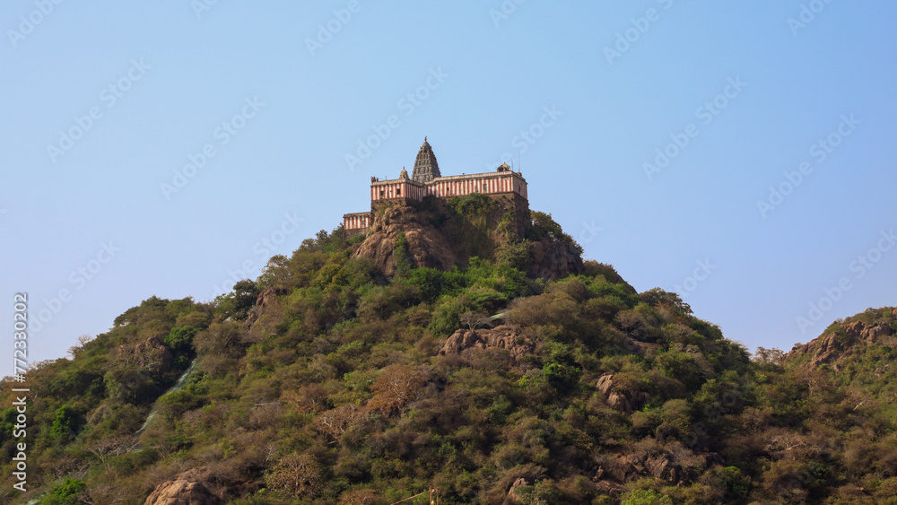 Hindu temple atop the hill in Tamil Nadu Chennai city