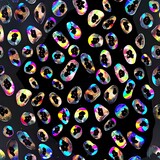 A collection of sparkling multicolored gemstones scattered on a dark background