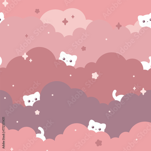 Cute pink sky pattern