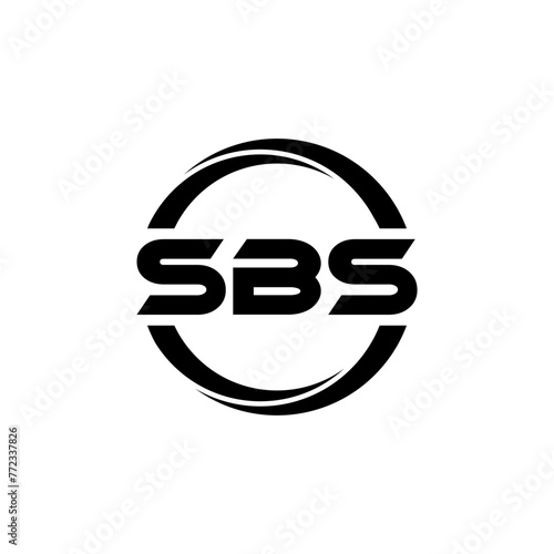SBS letter logo design in illustration. Vector logo, calligraphy designs for logo, Poster, Invitation, etc. photo