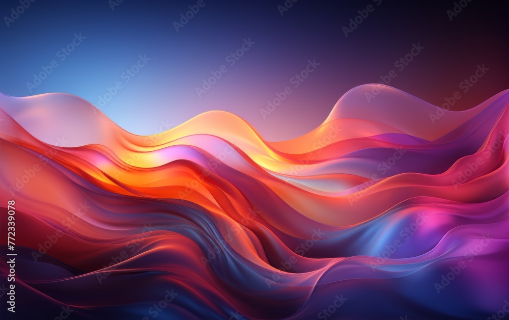 An abstract image featuring gradients of warm and cool colors blending during twilight.