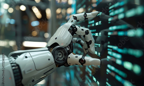 Futuristic Robotic Arm Interfacing with Stock Market Data