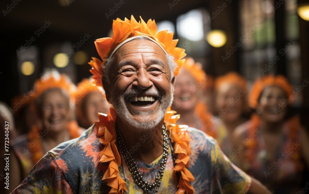 Elderly individuals participating in a community dance class for fitness and joy. Elderly individuals participating in a community dance class for fitness and joy.