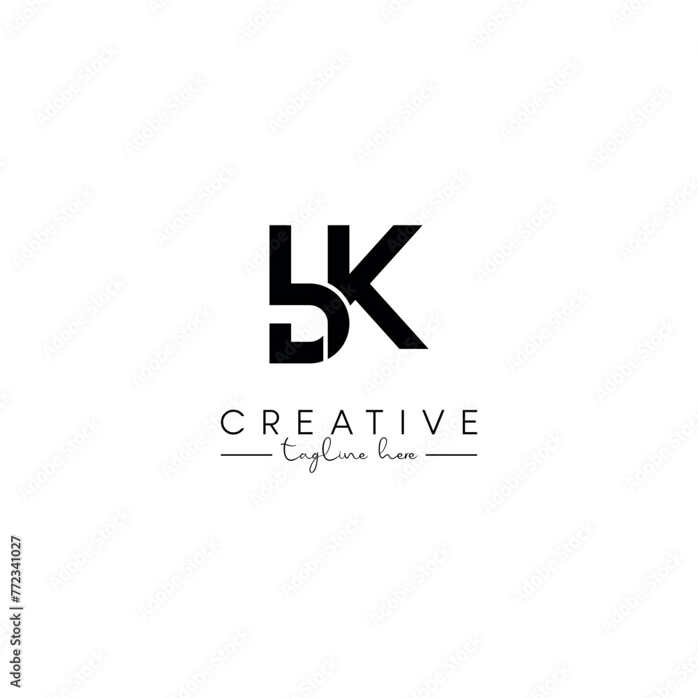 Creative unique letter BK KB initial based stylish artistic logo design. Creative unique letter BK KB initial based stylish artistic logo design.