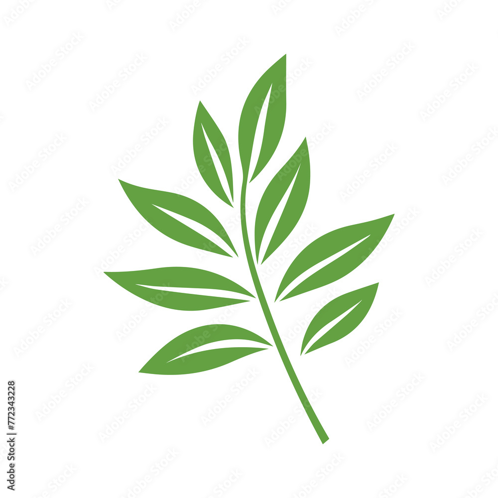 Green Leaf icon shape fresh flat vector design. Green Leaf icon shape fresh flat vector design.