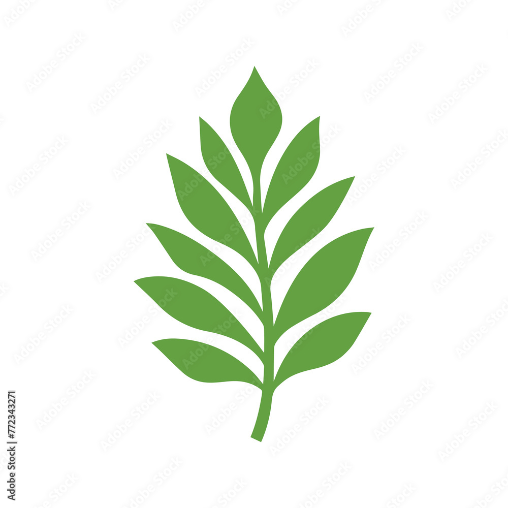 Green Leaf icon shape fresh flat vector design. Green Leaf icon shape fresh flat vector design.