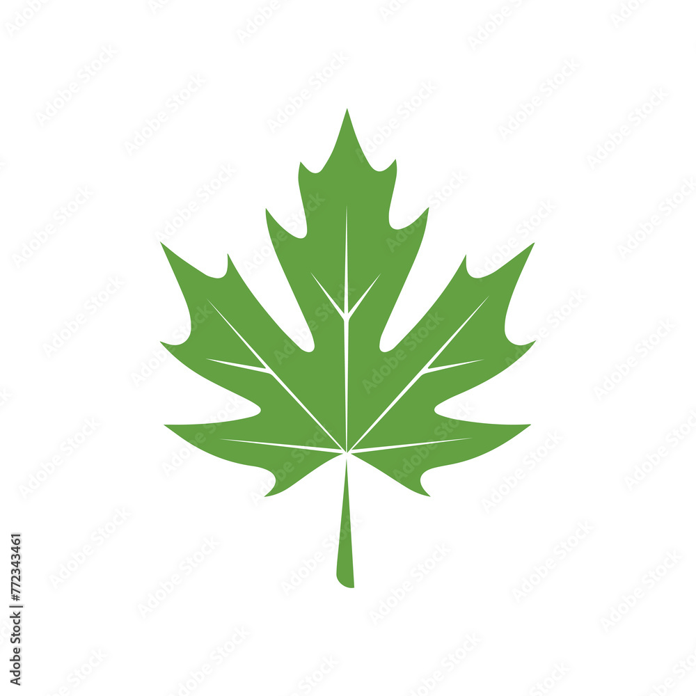 Green Leaf icon shape fresh flat vector design. Green Leaf icon shape fresh flat vector design.