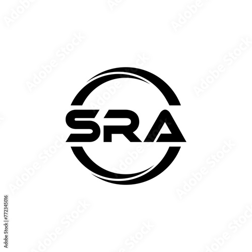 SRA letter logo design in illustration. Vector logo  calligraphy designs for logo  Poster  Invitation  etc.