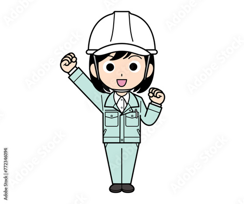 元気な現場監督の女性