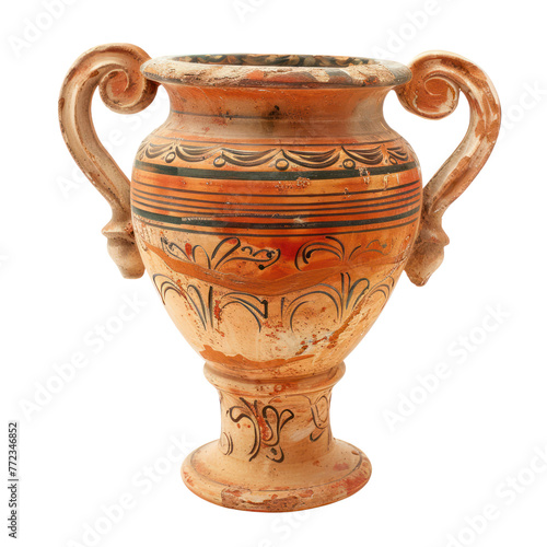  Cista of Greek Art objsect iolate on transparent png. 