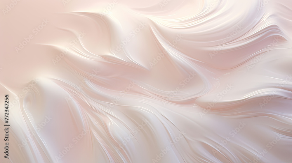 A dreamy yogurt texture background, resembling clouds or foam, with soft shading and delicate light reflections Ai Generative - obrazy, fototapety, plakaty 