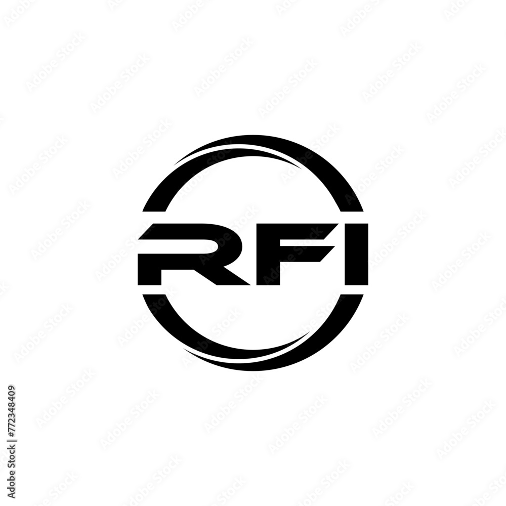 RFI letter logo design in illustration. Vector logo, calligraphy designs for logo, Poster, Invitation, etc. RFI letter logo design in illustration. Vector logo, calligraphy designs for logo, Poster, Invitation, etc.