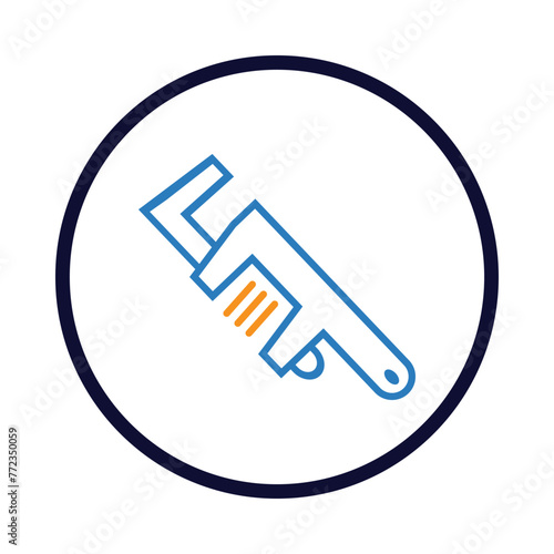 wrench, tools, adjustable wrench icon