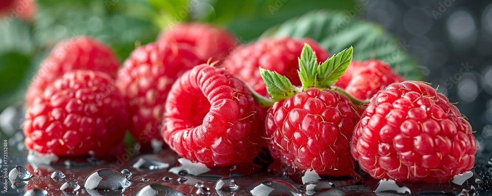 blueberry and raspberry in water splash. created by ai blueberry and raspberry in water splash. created by ai
