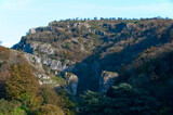 Cheddar Gorge, Mendips, Somerset, with people in the far distance on the top of the rocks