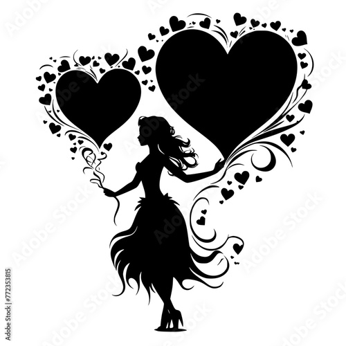 silhouette of a girl