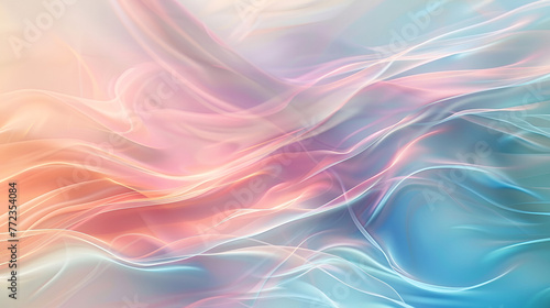A smooth, flowing texture of abstract waves resembling light fabric, rendered in soft pastel colors for a calming visual effect
