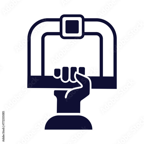 grip, exerciser, fitness, gym, hand grip exerciser icon