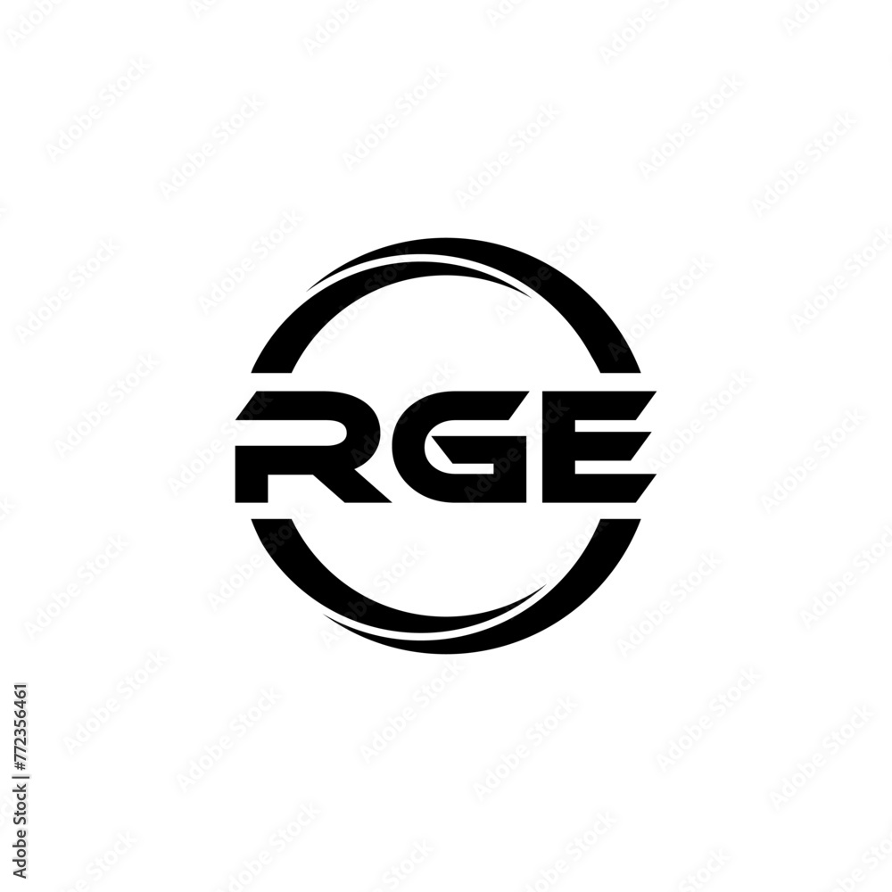 RGE letter logo design in illustration. Vector logo, calligraphy designs for logo, Poster, Invitation, etc. RGE letter logo design in illustration. Vector logo, calligraphy designs for logo, Poster, Invitation, etc.