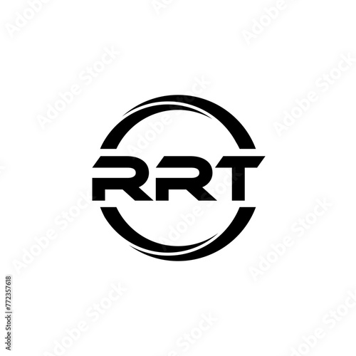 RRT letter logo design in illustration. Vector logo, calligraphy designs for logo, Poster, Invitation, etc. photo