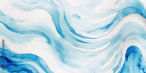 Abstract blue ocean sea surface water wave and curve line background. Vector illustration.