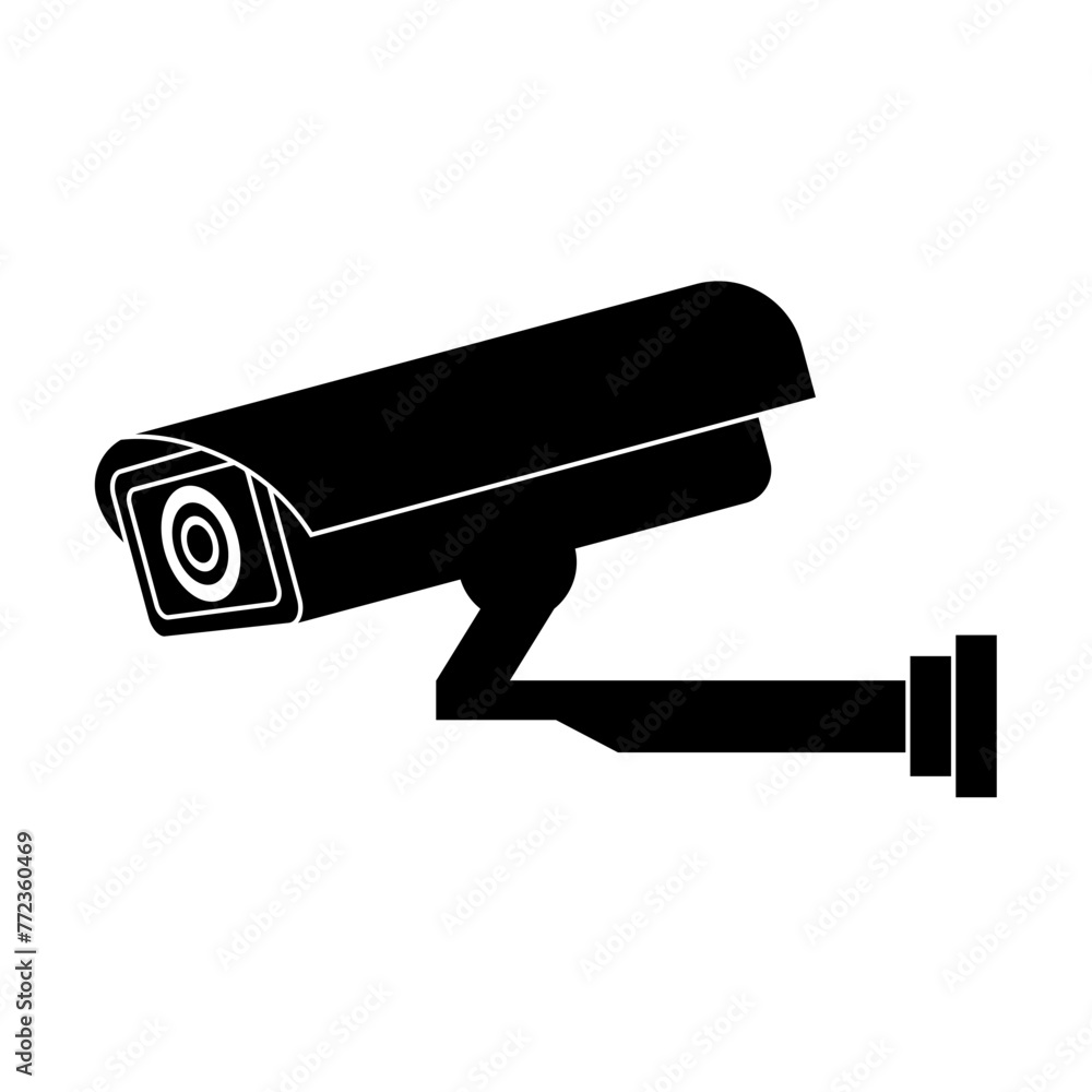CCTV Security Camera or Surveillance Camera Icon Symbol. Vector Illustration. CCTV Security Camera or Surveillance Camera Icon Symbol. Vector Illustration.