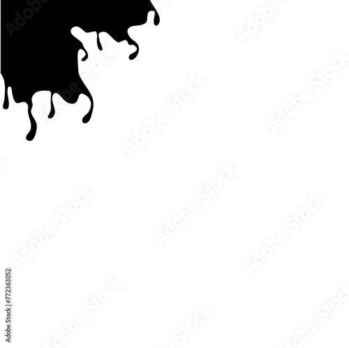 Paintbrush splotch corner