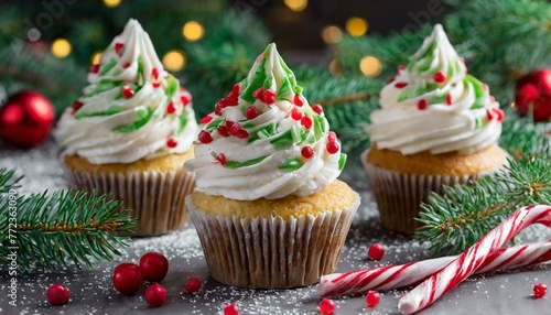 christmas cupcakes with christmas tree