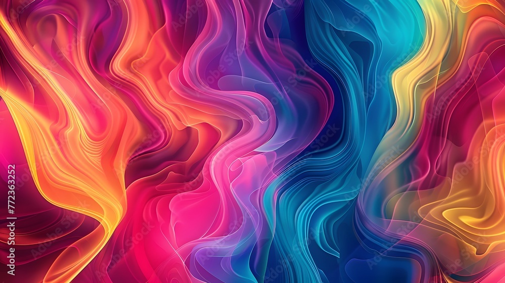 Colorful psychedelic abstract wave background