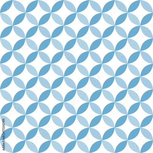 Vintage abstract seamless blue and white pattern