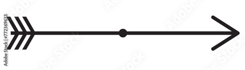 Vector illustration of a black arrow pointing both sides, right and left