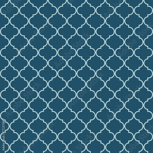 Seamless blue moroccan islamic pattern 