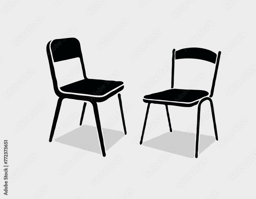 Vector image of a chair in black and white for use in teaching materials. or preschool and home training for parents and teachers. Let the children learn vocabulary
Vector image of a chair in black and white for use in teaching materials. or preschool and home training for parents and teachers. Let the children learn vocabulary