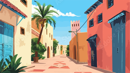Vector illustration of a hand drawing typical stree photo