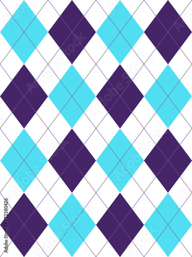 Argyle design in blue repeats seamlessly