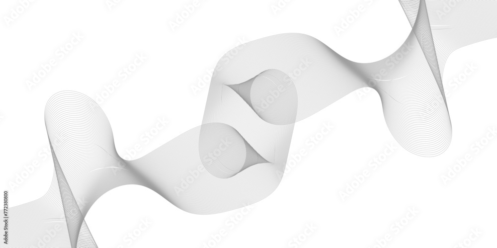 Abstract wave element for design. Vector illustration. Wave with lines created using blend tool. Abstract wavy lines background with grey & white colors, ideal for business, brochure cover designs. Abstract wave element for design. Vector illustration. Wave with lines created using blend tool. Abstract wavy lines background with grey & white colors, ideal for business, brochure cover designs.
