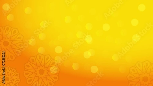 A mandala decorative festival greeting yellow background photo