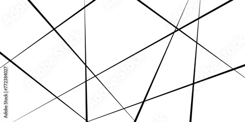 Random chaotic lines abstract geometric pattern. Pattern of random abstract geometric lines. Chaotic vector background. Black and white art with modern linear texture. Vector illustration