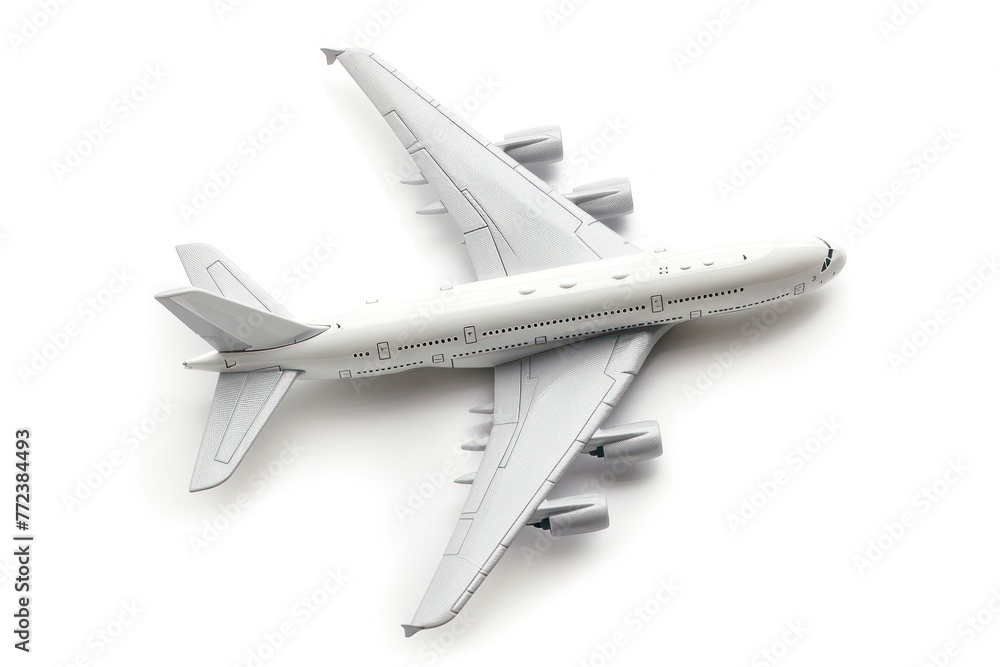 Airplane model isolated on white background. Travel concept Airplane model isolated on white background. Travel concept