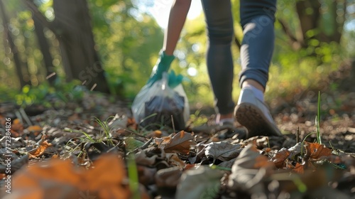 Mindful cleanup, environment cared for, purposeful action