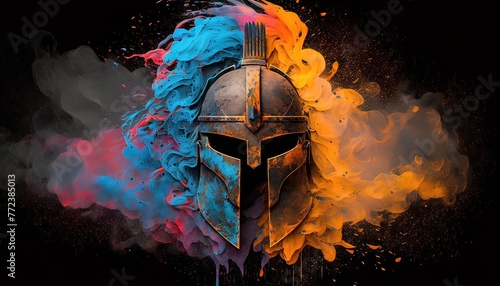 Spartan gladiator helmet ,Generate AI