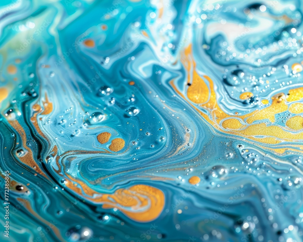 Water marbling technique, fluid patterns, aquatic dance Water marbling technique, fluid patterns, aquatic dance