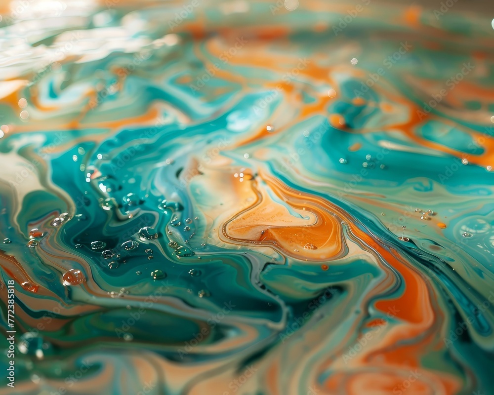 Water marbling technique, fluid patterns, aquatic dance Water marbling technique, fluid patterns, aquatic dance