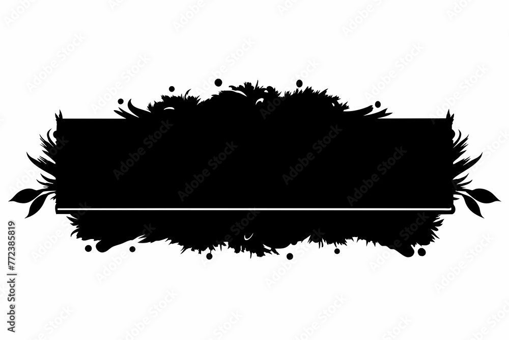 Brush borders clipart black silhouette vector design.