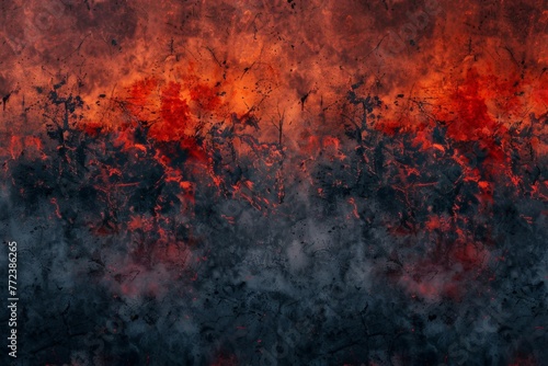 Fire embers texture, glowing reds and oranges, fading to smoky greys
