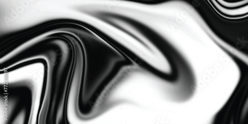 Modern metallic wave fluid background. White and black liquefy background. Abstract flowing wave liquid background.