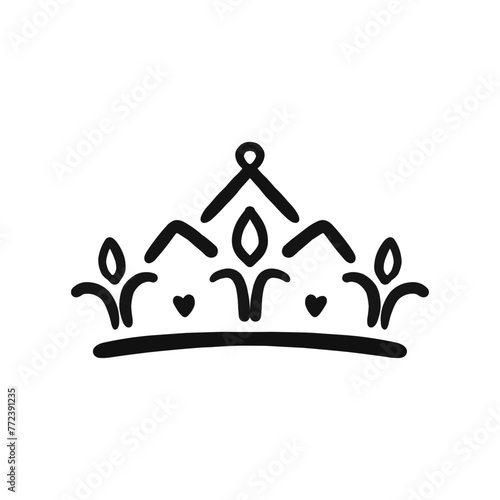 Queen’s Crown Doodle Vector

