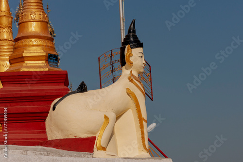 Kyaukkhauk Pagoda, Thanlyin Township, Yangon Region, Myanmar photo